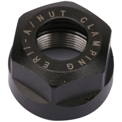 Écrou de serrage ER11A pour mandrin CNC Milling/Lathe - Carbone - Noir - 19mm M140.75 - 1 unité (1/5)