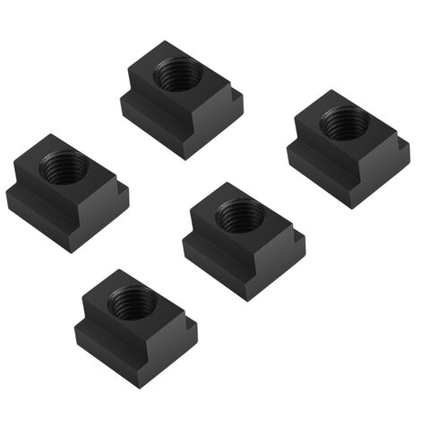 Écrous pour rails T Noir Oxydé M16 [Type: Écrous de serrage] Matériau: Acier 45 [Quantité: 5 pièces] pour tables de machines outils (1/5)