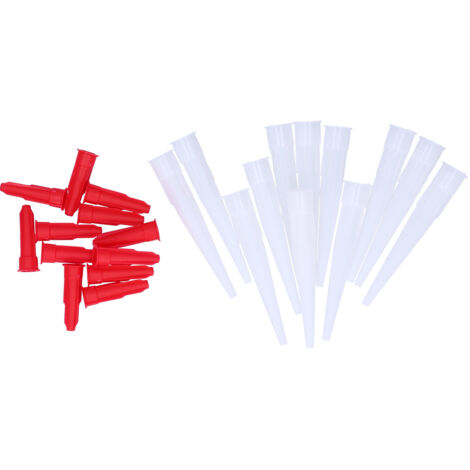 [Caulking Tips] + [Nez de Caoutchouc ABS] + [Premium] + [12 Pack Femelle Thread Design] 12 Pièces Nez de Caoutchouc ABS avec Capsule Accessoires de Remplacement pour Joints Salle de Bain Fenêtre Sink  (1/5)