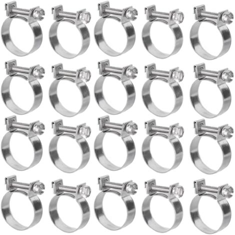 Collier de Serrage Serré Mini en Acier Inoxydable 304, 20 Pièces, 20-22mm pour Automobile et Industrie (1/5)