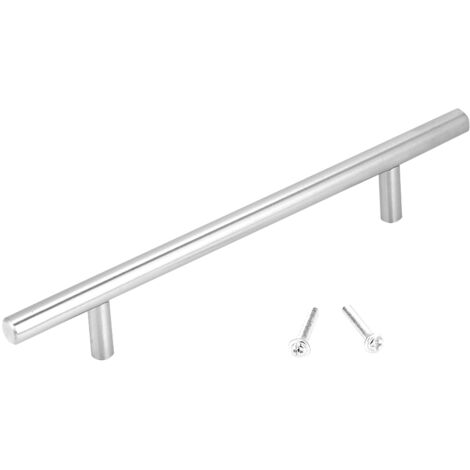 Poignée de tiroir T-bar pour cuisine en acier inoxydable hollow 201 - 300mm avec fixation (1/5)