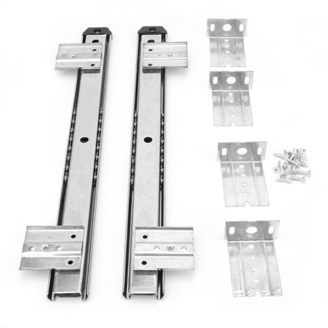 Keyboard Rail Bracket De Bureau【2Pcs】 Rail Pour Clavier PC Rail De Bureau Cold Rolled Steel【356mm/32.5mm】 Support Rail Pour Clavier【White】 (1/5)