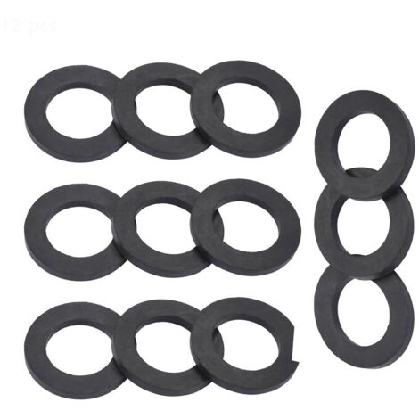 Ensemble de 12 Rondelles Épaisses pour Conduites d'eau et Hydrauliques, Diamètre 30mm (1"), Matière Rubber - Joints de Remplacement pour Douche et Robinets (1/5)