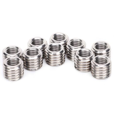 Écrous de Réparation en Acier Inoxydable Écrous de Réduction Écrous à Filet Fendu Écrous de Insertion Écrous de Rénovation Écrous de Conversion Kit de 10 Écrous M8 x 1.25 M12 x 1.75 (1/5)