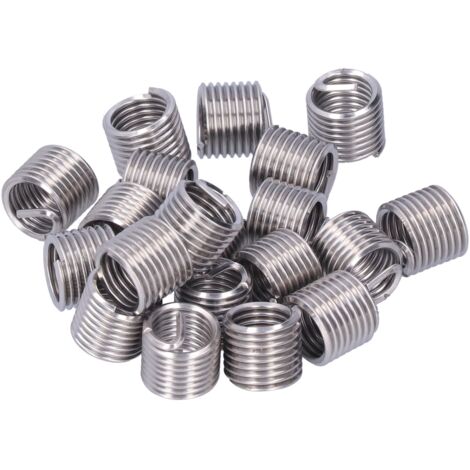 Tirage de filetage M12 x 1.75 SUS304 Inserts à fil enroulé 20 pièces 1.5D pour réparation rapide et conversion métrique/inch (1/5)