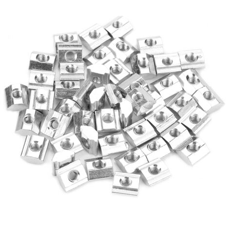 [Écrou profilé] + Accesorias + M3105 + [Durable & Multifonctionnel] - Écrou à tête frappée 50pcs en acier carbone pour profilé aluminium série 20