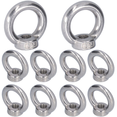 Écrous à anneau de levage en acier inoxydable, M5, 10 pièces, pour équipements forestiers et machines de levage (1/5)