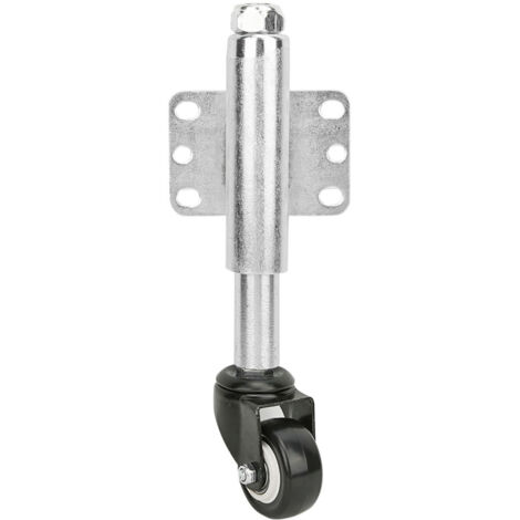 Roulette de Porte Industrielle avec Suspension à Ressort - Roue PU 2" - Capacité de Charge 110lbs - 6 Points de Fixation (1/5)