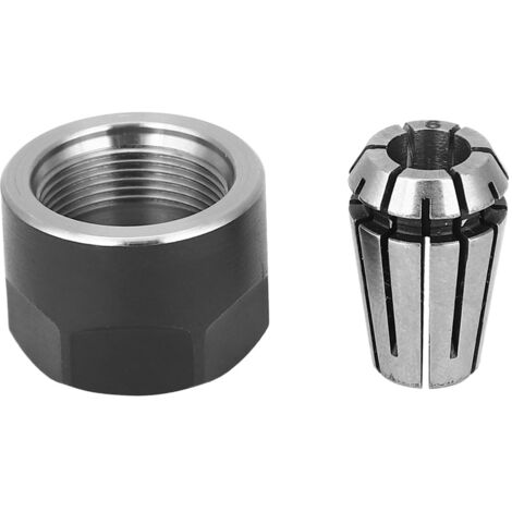 Mandrin ER11 avec Douilles et Écrous de Serrage  Pièces pour Tour et Machine CNC à Fraiser/Graver  Matière Acier Spring  Chuck 6mm  Modèle ER11  1 Douille et 1 Écrou inclus (1/5)