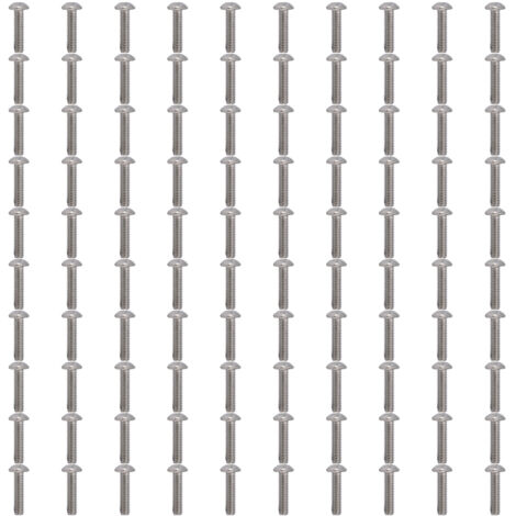 Vis de précision M4 galvanisées à tête bouton hex socket - 100 pièces pour machines, instruments et électronique (1/5)