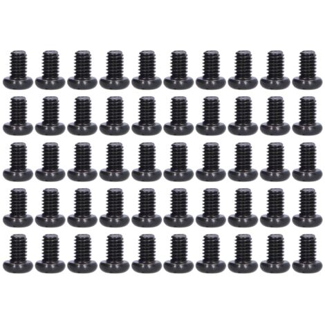 Vis de Machine Pan Head DIN 7985 en Acier, Zinc Noir, Pack de 50, M4x6, Complètement Fileté (1/5)