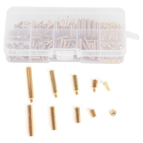 Kit de Support Hexagonal M2 en Cuivre avec Vis et Écrous 320 Pièces pour Électronique et Galvanisation (1/5)