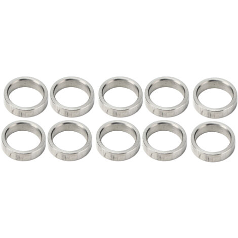 [Kit d'Accessoires] [Kit3515-0015-0040] [Plaquettes de Réglage] 10Pcs Plaquettes en Acier Inoxydable, 15mm OD 12mm ID 4mm Longueur (1/5)