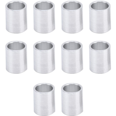 [Spacer non-filetés] Kit de 10 supports d'aluminium rectifiés parfait pour cales et espacements (Diamètre externe: 10 mm, Diamètre interne: 8 mm) (1/5)