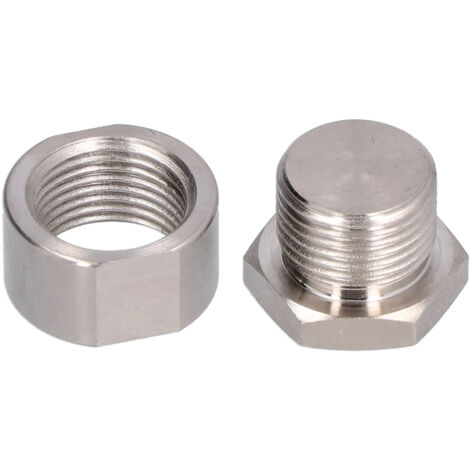 Kit de bouchon pour sonde d'O2 - Connecteur à souder M18x1.5 - Fer nickelé anti-corrosion (1/5)