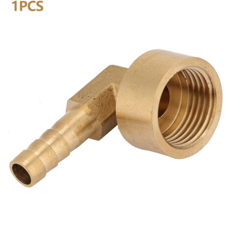 Raccord Coude Barbelé Femelle G1/2 en Cuivre - Connecteur Flexible pour Tuyau d'eau 8mm (1/5)