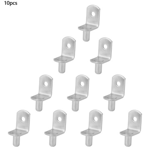 Supports de Fixation pour Bibliothèque et Étagères, lot de 10, Métal et Plastique, Dimensions 30x12x16mm, Installation Facile, Capacité de Charge Élevée (1/5)