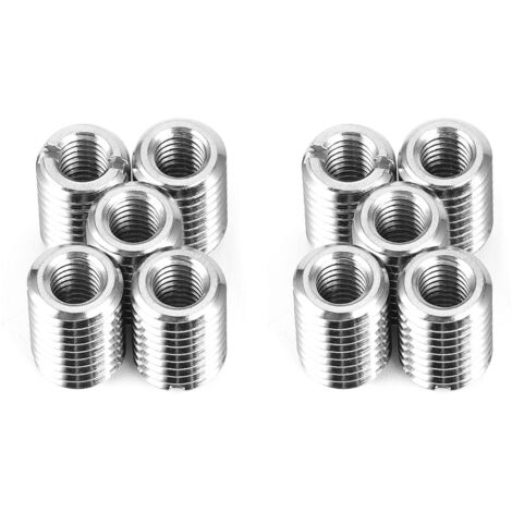 [Bague filetage] Set de réparation filetage 10 bagues insert M6x1.0 femelle et M10x1.5 mâle, 303 inox, 15mm, pour aviation auto electronique (1/5)