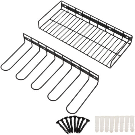 Porte-outil mural amovible et robuste pour garage avec rack de rangement multifonction - Organisez votre espace de travail avec ce support en acier lourd démontable pour outils électriques et accessoi (1/5)