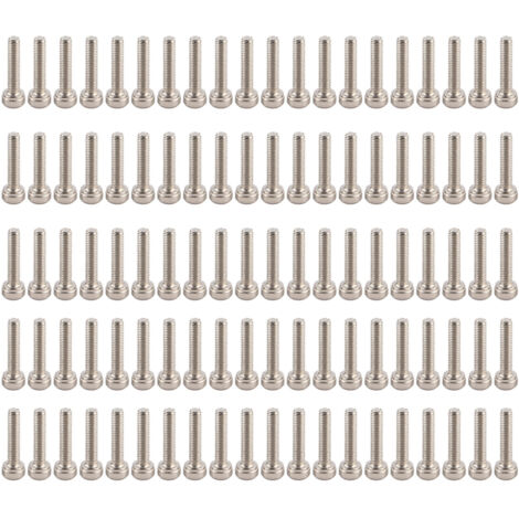 Vis à tête hexagonale interne en acier inoxydable 304 A2-70 - Lot de 100 - DIN912 - M3 x 14mm - Passivation - Pour assemblages mécaniques (1/5)