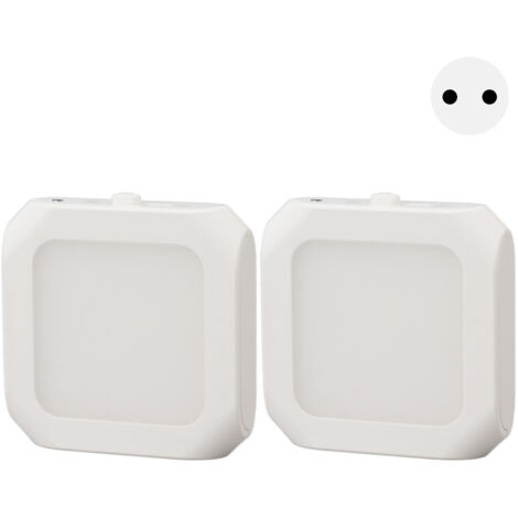 [Lampe de nuit LED] - 2 PCS - Détecteur de lumière intégré - Dimmable - Sensor Dawn-to-Dusk - ABS - 65mm (1/5)