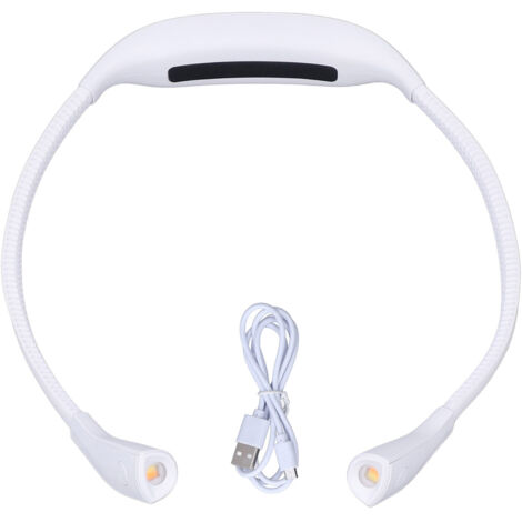 Lumière de lecture rechargeable USB avec collier LED portable pour lecture, bricolage et course nocturne (1/5)