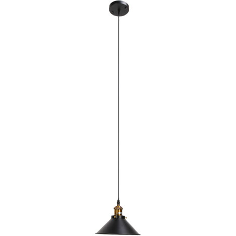 Lampadaire suspendu Luminaire Retro Industriel Simple Cage Métal Noir Éclairage Suspendu Plafonnier Style Vintage Fer Forgé 130cm E27 85‑240V (1/5)