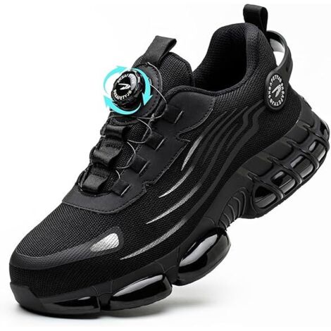 Chaussures de Sécurité Hommes Authenticité garantie Légère Respirantes Femme Basket Securite Embout en Acier Antidérapante Confortable Chaussures de Travail ,38 EU (1/5)