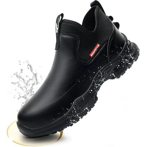 Chaussures de Cuisine Hommes Femmes Antidérapantes Chaussures de Travail pour Chefs Imperméable Léger Enfiler Chaussures Hopitaux , 39EU (1/5)