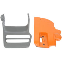 Kit de rechange pour tronçonneuse Husqvarna 340 345 350 353 – poignée frein + cache pignon d'embrayage en métal