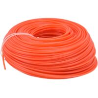 Fil de Tondeuse Thermique 3 mm Nylon Orange – 120 m – Résistant et Flexible pour Débroussailleuses Universelles