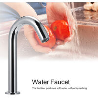 Robinet de Bassin à Induction Infrarouge Automatique avec Température Mixte G1/2in 23cm de Hauteur en Acier Inoxydable Simple et Luxe