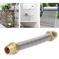 Flexible Stainless Steel Corrugated Hose with G3/4 Male Thread for Air Conditioner Connection - 25cm, 304 Stainless Steel