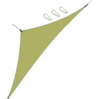 Voile d'ombre triangulaire imperméable en polyester 210T 400x400cm - Sail Canopy pour patio, jardin, protection UV