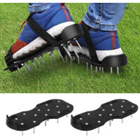 Aérateur Manuel pour Jardin, Sandales avec Spike en Zinc Alloy pour Agriculture, Black, M6