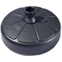 Base à Parasol Robuste Remplissable, Fixation Modulable Compatible Table Patio, Stand Noir