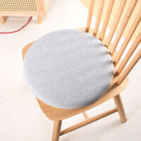 Coussin Pouf Removable Washable Comfortable Memory Foam Tatami Round Seat Cushion for Living Room Dining Room Light Gray 40x40x4.5cm/15.7x15.7x1.8in