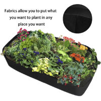 Jardinière en tissus aéroFlow pour potager surélevé, Kit de jardinage instant, No Assembly, 40cm/16inch (2ftx2ft, 4ftx2ft, 3ftx3ft, 6ftx3ft), Haute rendement légumes frais.