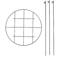 Tuteur Circulaire pour Pivoines et Plantes Fleurs - Cage de Support Grillage Métallique - Diamètre 12" Hauteur 18" - 1 x Treillis Jardinage Facilité d'Installation