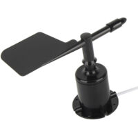 Capteur de Vent 360° Anémomètre Transmission 1-5V pour Station Météo avec PC Noir 23.5cm Ensemble 4 Vis