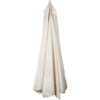 Toile de parasol de patio 9,84ft 8 branches polyester tissu 300 cm beige remplacement patio jardin cour