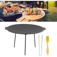 Poêle à Barbecue En Cast Iron pour Camping et Intérieur/Extérieur