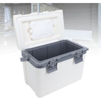 Boîte Isotherme Portable 15L avec Table Barbecue, Insulée PU/PP et Table Camping Folding 60x47cm, pour Picnic Camping