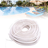 Sangle de Fermeture PVC 120ft Blanc pour Liner de Piscine Intérieure et Extérieure