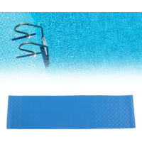 Tapis de protection antidérapant pour escalier de piscine, modèle ondulé bleu, en caoutchouc haute qualité, remplacement pour tapis d'escalier, dimensions standard, 1 tapis.