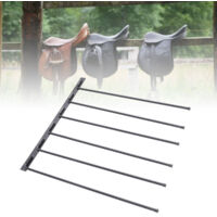 Porte-étrier mural pivotant 180° - Support robuste en fer pour 6 couvertures de cheval et tapis de selle, installation facile et organisation multifonctionnelle