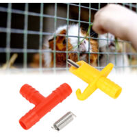 Robinet Automatique pour Animaux Rodents 100 Sets Intégré Conception avec Nipple Stainless Steel et Tuyau Adaptateur pour Cage Lapin Cochon Ferret