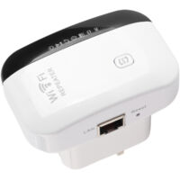 Ampli WiFi Répéteur 300M Amplificateur Signal 7 Lampes Émetteur Signal WiFi Port Ethernet Wifi Répéteur Portatif ABS PC 5.3x6x8.4cm