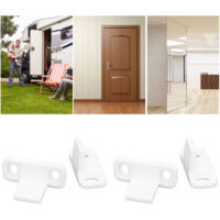 Butoir de Porte pour Garage / Cabinet - 2 Sets - Carbone & Plastique Blanc