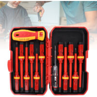 Jeu de Screwdrivers Insulated Professionnel Électriciens Set Premium Slotted Crossed Screwdriver Set Pour Réparations
